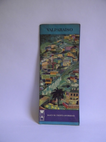 Plano Desplegable Valparaíso Viña 1962 Ilustrado