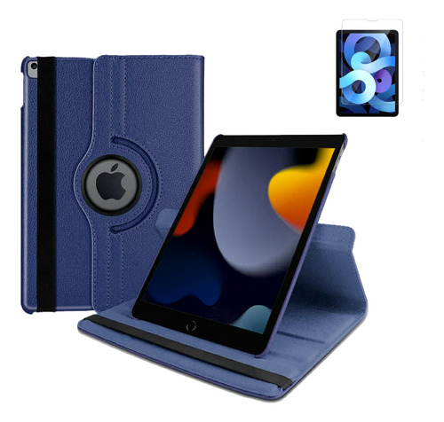 Funda iPad 7ma Generación 10.2 Giratoria 360º + Vidrio 