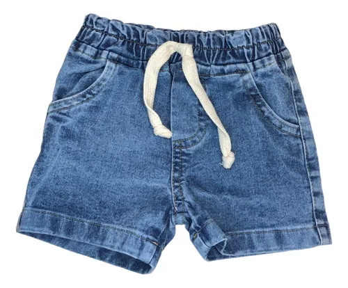 Short Jean Facheritos Para Bebe Elastizado Denim