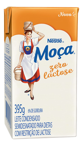 Leite Condensado Semidesnatado Zero Lactose Moça Caixa 395g