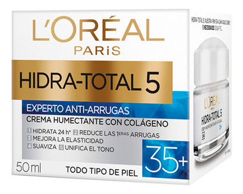 Loreal Hidra Total 5 Con Colageno 35+ Dia 50 Ml
