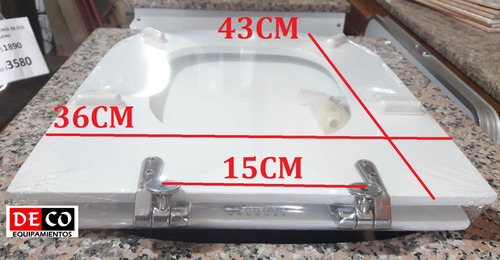 Imagen 2 de 4 de Tapa Laqueada Para Inodoro Baltico Olmos Water Rectangular