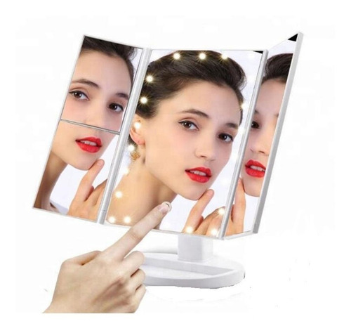 Espejo De  Maquillaje De 3  Solapas Con Carga Con  Usb