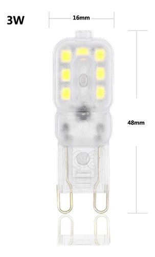 10 Uds. Bombilla Led G9 Bombilla De Maíz, Lámpara Blanca