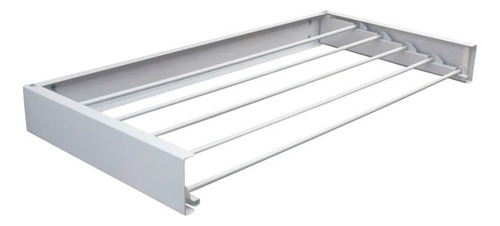 Varal Mágico Retrátil Oculto 7 Varetas 120cm Parede Branco
