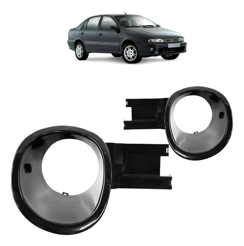 Par Suporte Farol Milha Marea E Brava Preto