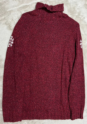 Ugly Sweater Navideño Copos De Nieve Cuello Alto Mujer S (Usado)