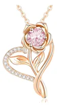 Comprar Naixio Collares Con Piedra Natal De Corazón Y Flor De Rosa P