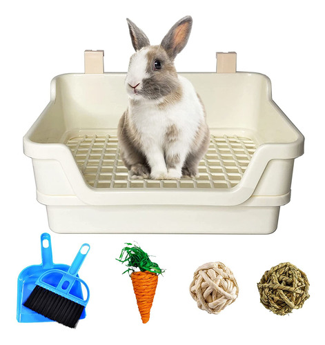 Kathson Caja De Arena Para Conejo, Inodoro Para Mascotas, Ba