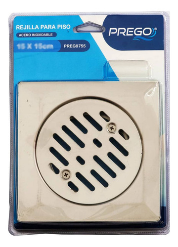 Rejilla Piso Desagüe Baño Cocina 10x10 Acero Inox