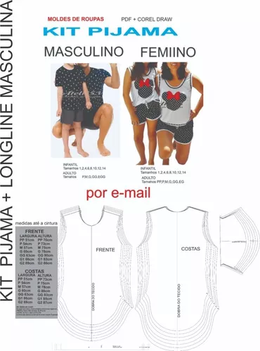 Kit 2 - Barbie - Moldes em pdf para Roupas de Boneca.