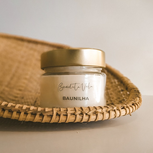 Imagem 2 de 2 de Vela Vegetal Aroma Baunilha 140g Metal - Bendita Vela - Full