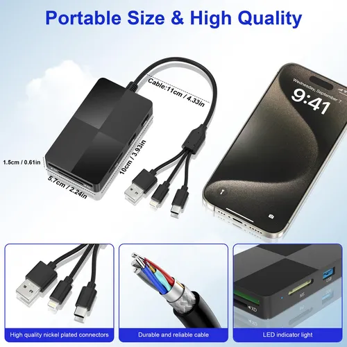 Adaptador Memorypro Duo 8 En 1 - Lightning+usb C A Sd/xd/ms/
