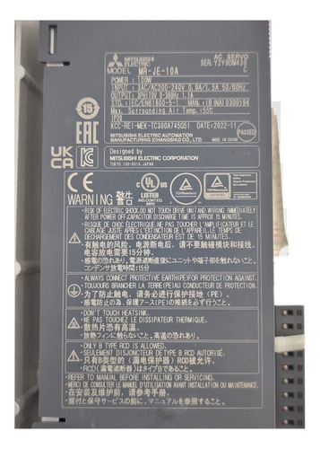 Controlador Servodrive Mitsubishi Melservo Mr-je-10a 100w