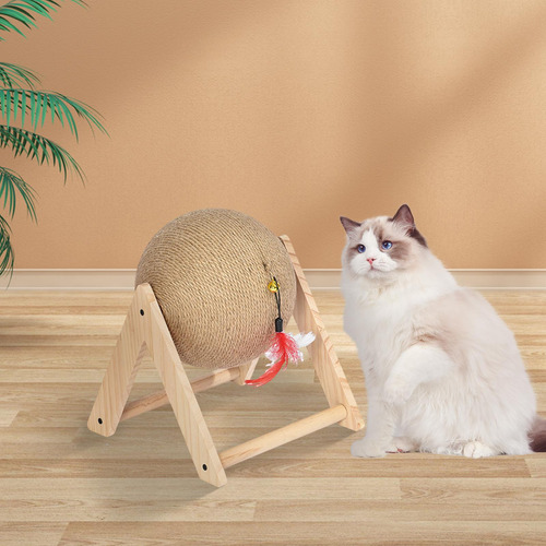 Juguete De Bola Con Poste Rascador Para Gatos, Soporte De