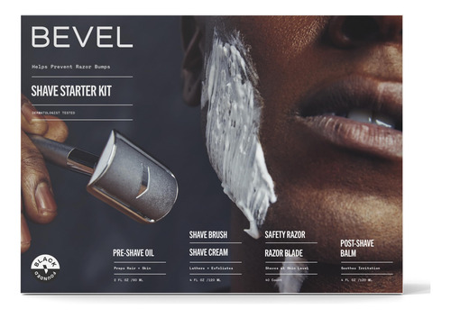 Kit De Afeitado Biselado Para Hombre Con Maquinilla De Afeit