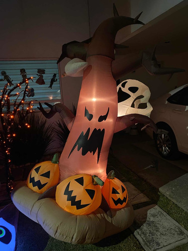 Halloween Inflable / Árbol Terrorífico Y 2 Fantasmas / 2.5 M
