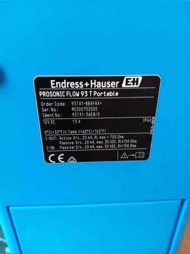 Kit Endress Hauser Prosonic Flow 93t 93ta1-baaeaa Portátil (Usado)