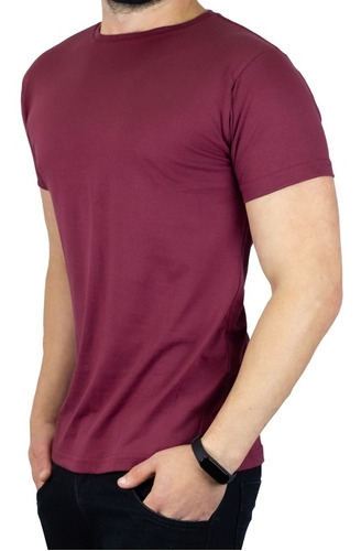 Camiseta Slim Fit Camisa Básica Lisa Várias Cores Promoção!!