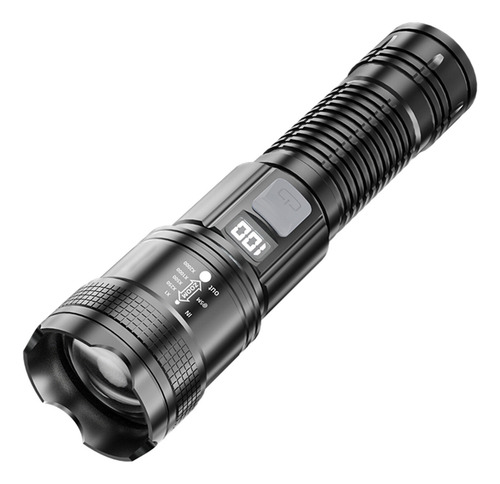 Linterna A Batería Q Lcd, Linterna Superbrillante Zoomab 250