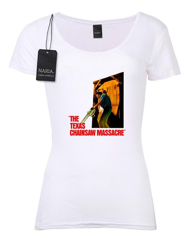 Remera Dama Masacre Texas Imagen Dibujo Art Logo - Psmt2