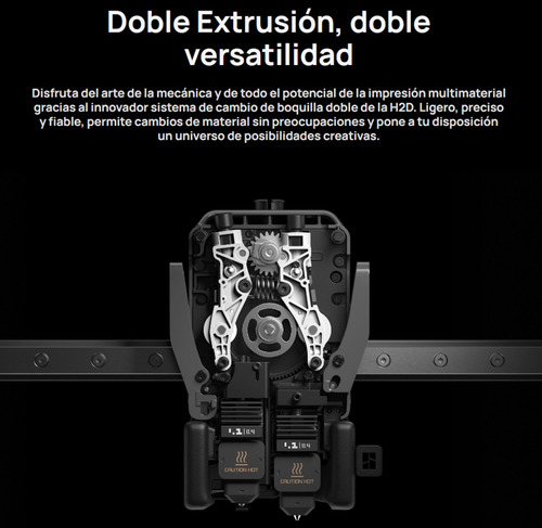 Impresora 3d Bambu Lab H2d Ams Combo Fdm Doble Extrusor