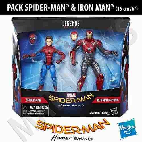 Figura de acción Hombre Araña y Iron Man 2-Pack de Hasbro Legends Series