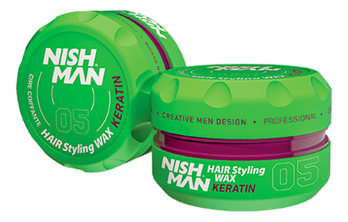 Nishman Hair Wax 05 Keratin 150ml Cera Para Peinar Barbería