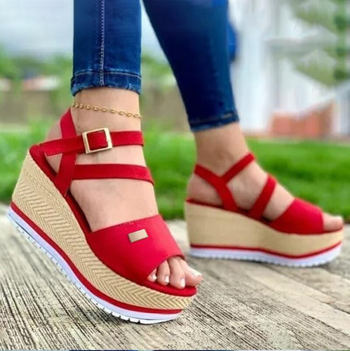 Sandalias Con Plataforma Y Cuñas Para Mujer, Estilo Romano,