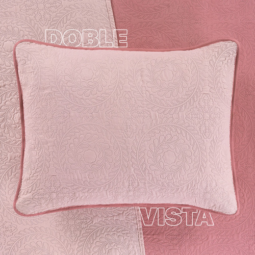 Edredón Ligero Doble Vista Real Textil + 2 Fundas De Almohada, Juego De Colcha Matrimonial, Color Rosa Oscuro - Rosa Rosa Oscuro - Rosa Liso