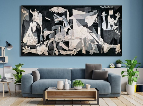 Imagen 1 de 10 de Cuadro- Guernica Pablo Picasso-full Hd  125x60 Cm.