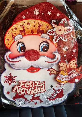 Santa Claus Decorativo Y Escarchado Navidad