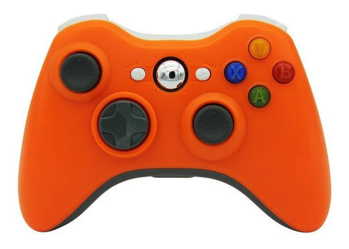 Joystick Inalambrico Xbox 360 Y Pc Receptor Usb Naranja