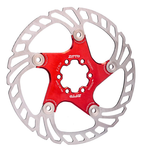 Rotor De Freno De Disco De Bicicleta, Rotor De Rojo 180mm