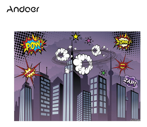 Andoer 1.5 * 2.1m/5 * 7ft Super Hero Ciudad Fotografía