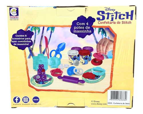 Brinquedo Massinha Stitch Disney Confeitaria Cotiplás