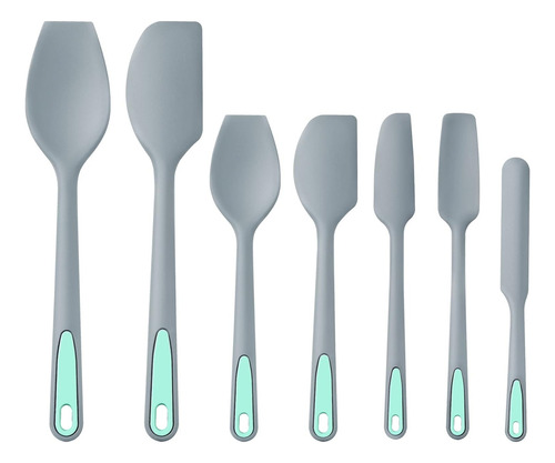 Utensilios Silicona Cocina Palas Espatulas Reposteria 7 Set Color Gris Claro