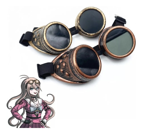 Imagen 3 de 6 de Gafas Cosplay Steampunk Danganronpa Gafas Piloto Disfraz