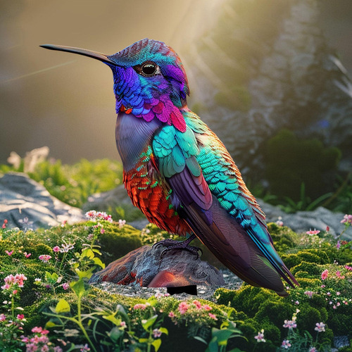 2d Colibrí Década De Jardín Decorativo Acrílico