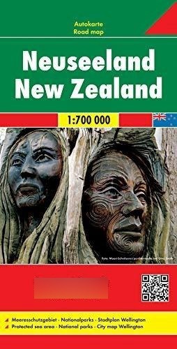 Nueva Zelanda, Mapa De Carreteras. Escala 1:700.000. Freytag
