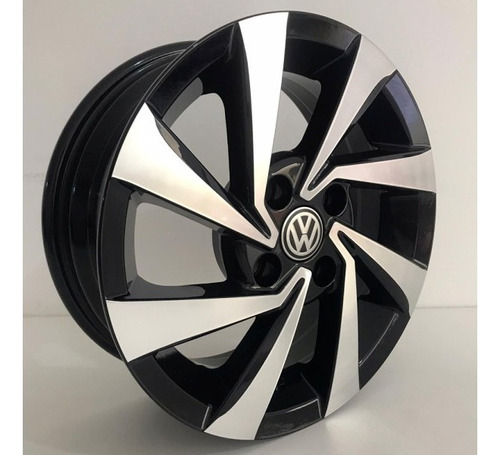 Rodas Volkswagen Gol G7 Aro 15 4x100 (jogo) +bicos Cor Diamantado Preto