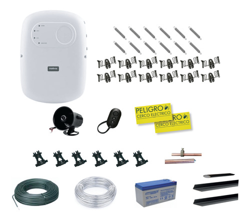 Kit Cerco Eléctrico 6 Hilos X 20 Mts. Ang 90  L  P/instalar