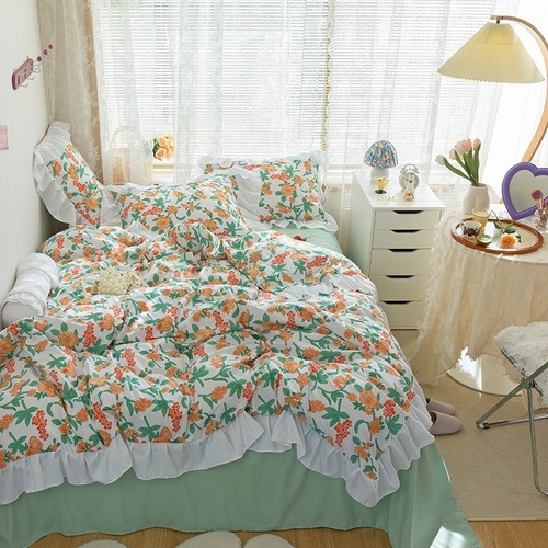 Juego Sabanas Ropa De Cama+funda De Plumon 2 Plazas Hsjjhb10