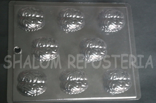 Imagen 1 de 3 de * Molde Chocolate 8 Cerebros Zombie Halloween Yeso Jabon