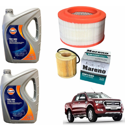 Kit Service Aceite Semi Sintetico + Filtros Ford Ranger 2.2