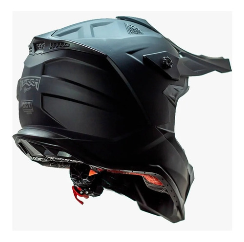 Casco Kov Terra Moto Cross Solido Negro Mate Certificado Dot Color Negro Mate Tamaño Del Casco S(55-56cm)