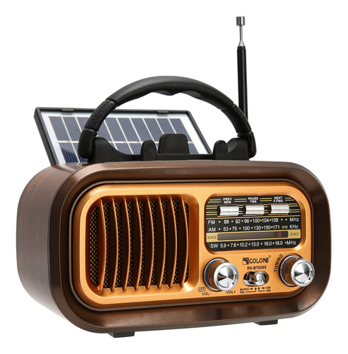 Gorgetant Radio Retro Portatil Con Bluetooth, Pequena Radio