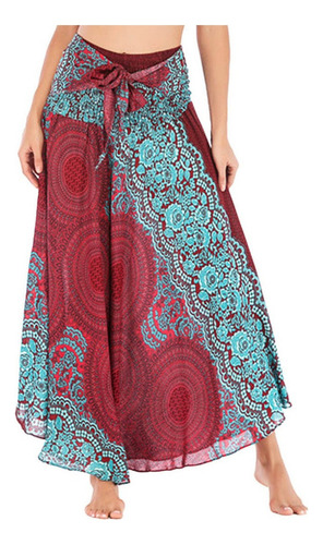 Falda De Mujer Larga Hippie Bohemia Gitana Floral Printin 75