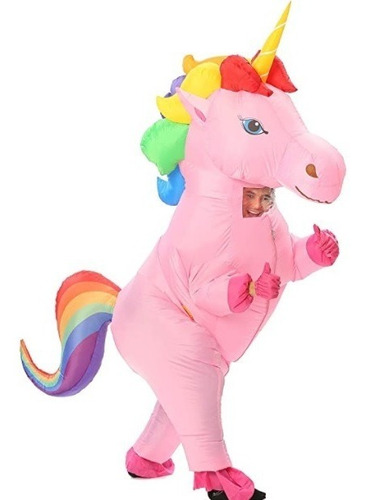 Imagen 1 de 3 de Disfraz Inflable De Unicornio Adulto - Modelos