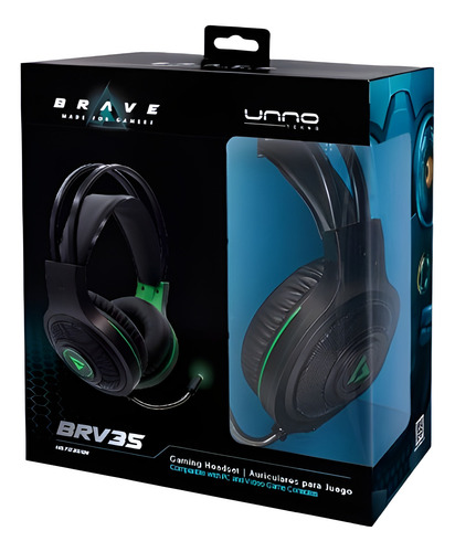 Audifonos Brave Brv35 De 3,5 Mm Para Juegos Hs7235gn